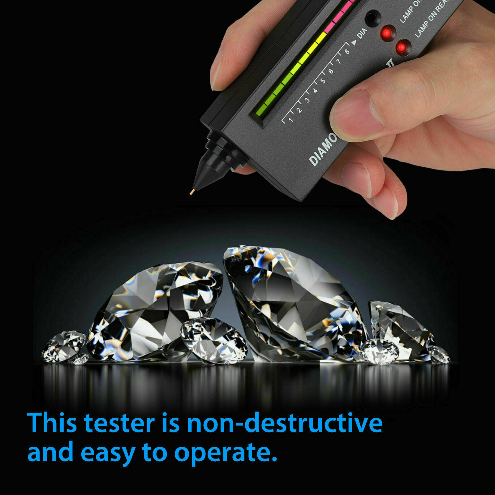Jewelry Diamond Tester Selector Gemstone Tool Gems Test LED Audio Checker NEW US