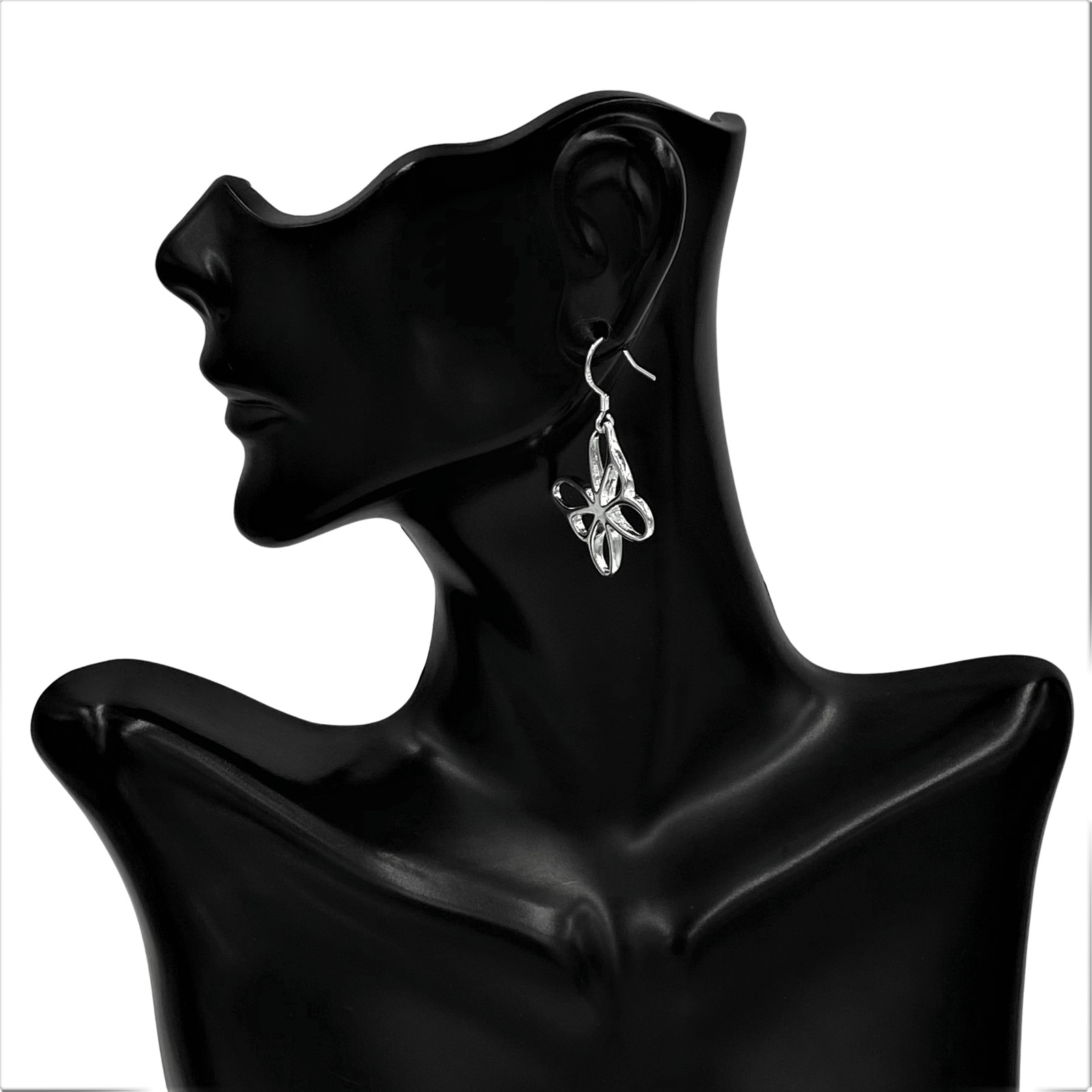 Butterfly Drop Dangle Earrings 925 Sterling Silver