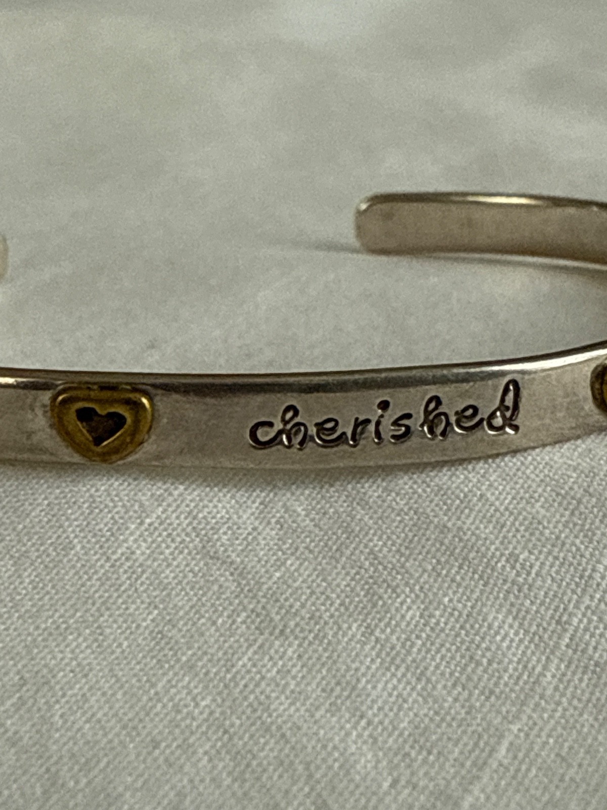 Far-Fetched Chosen Cherished Adored cuff bracelet sterling silver 925 #A7D05