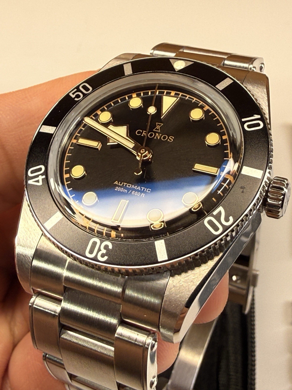 Cronos 37mm PT5000 Vintage Diver Watch L6033 – USA SELLER