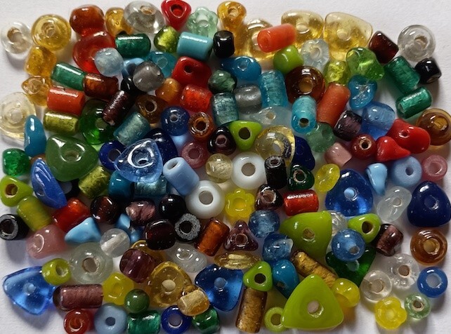 Beads, Glass Spacers 100+ Pcs – Asst Colors, Shapes, Sizes, Most Paired, 2-5 MM