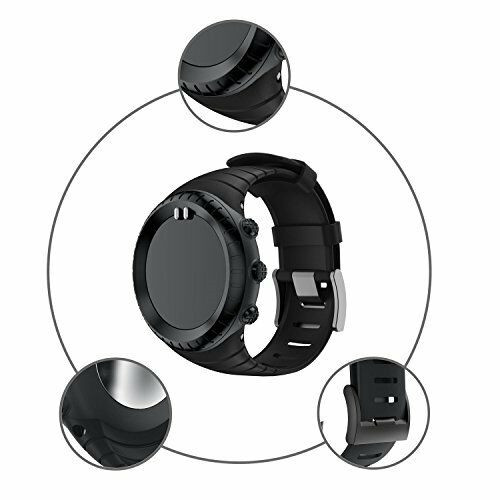 Suunto Core Strap Rubber Replacement Watch band for Suunto Core SS014993000black