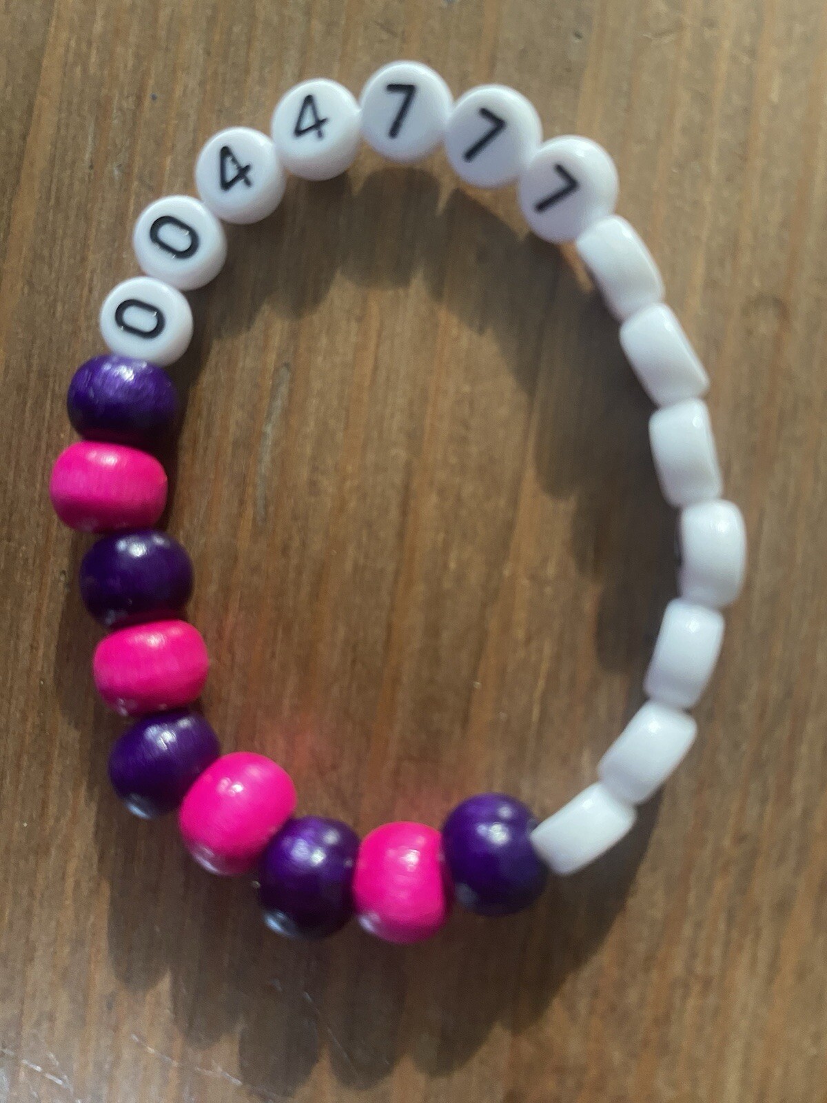 Child’s lost found security safety identity Id bracelet mobile telephone number