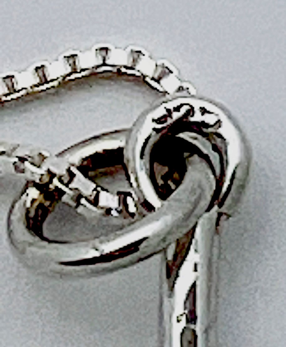 925 Sterling Silver 5.3 Gram  D/Cut Cross Necklace 22”