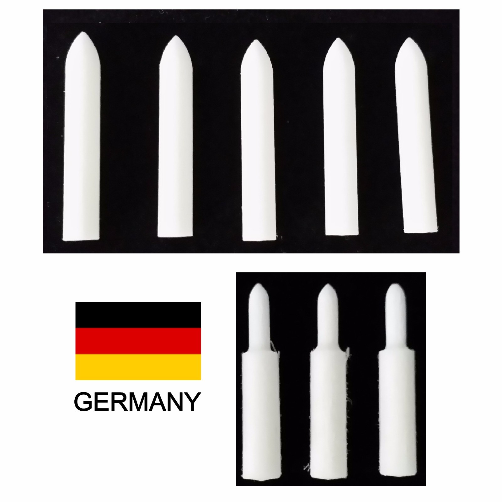 Plating Pen Plater Tips 5-Bullet 3-Pointed Rhodinette Pen Rhodium Gold GERMAN