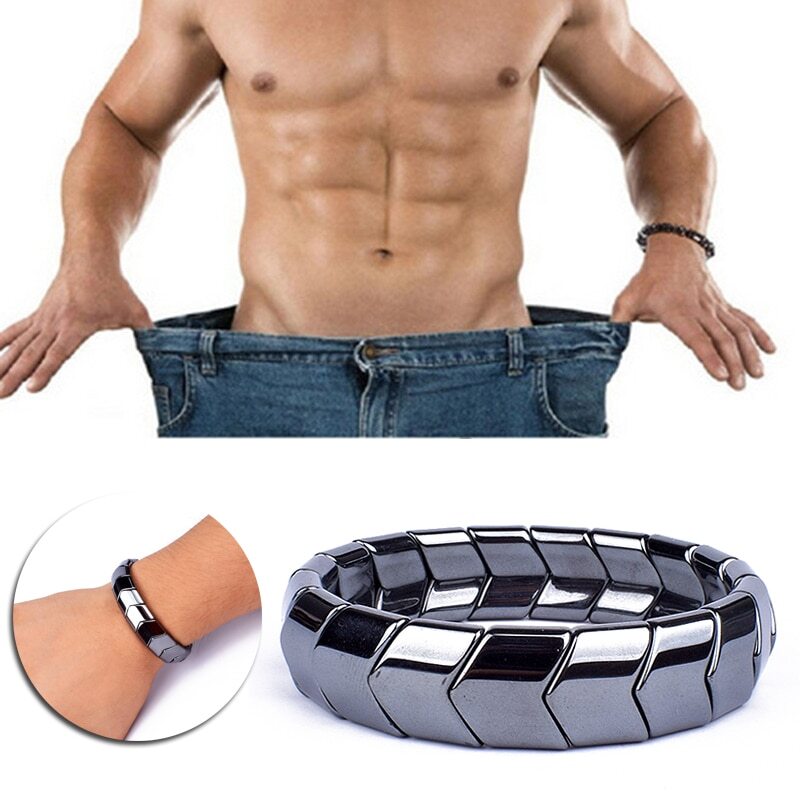 New Arrow Hematite Bracelets Men Weight Loss Magnetic Therapy Bracelets Unisex