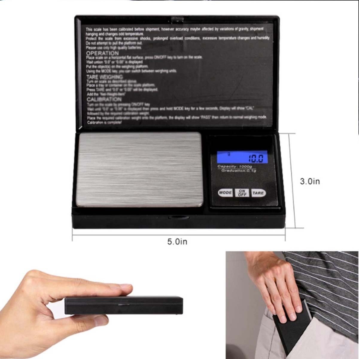 1000g Food Scale, Digital Kitchen Scale Weight Grams and oz For Cooking Baking