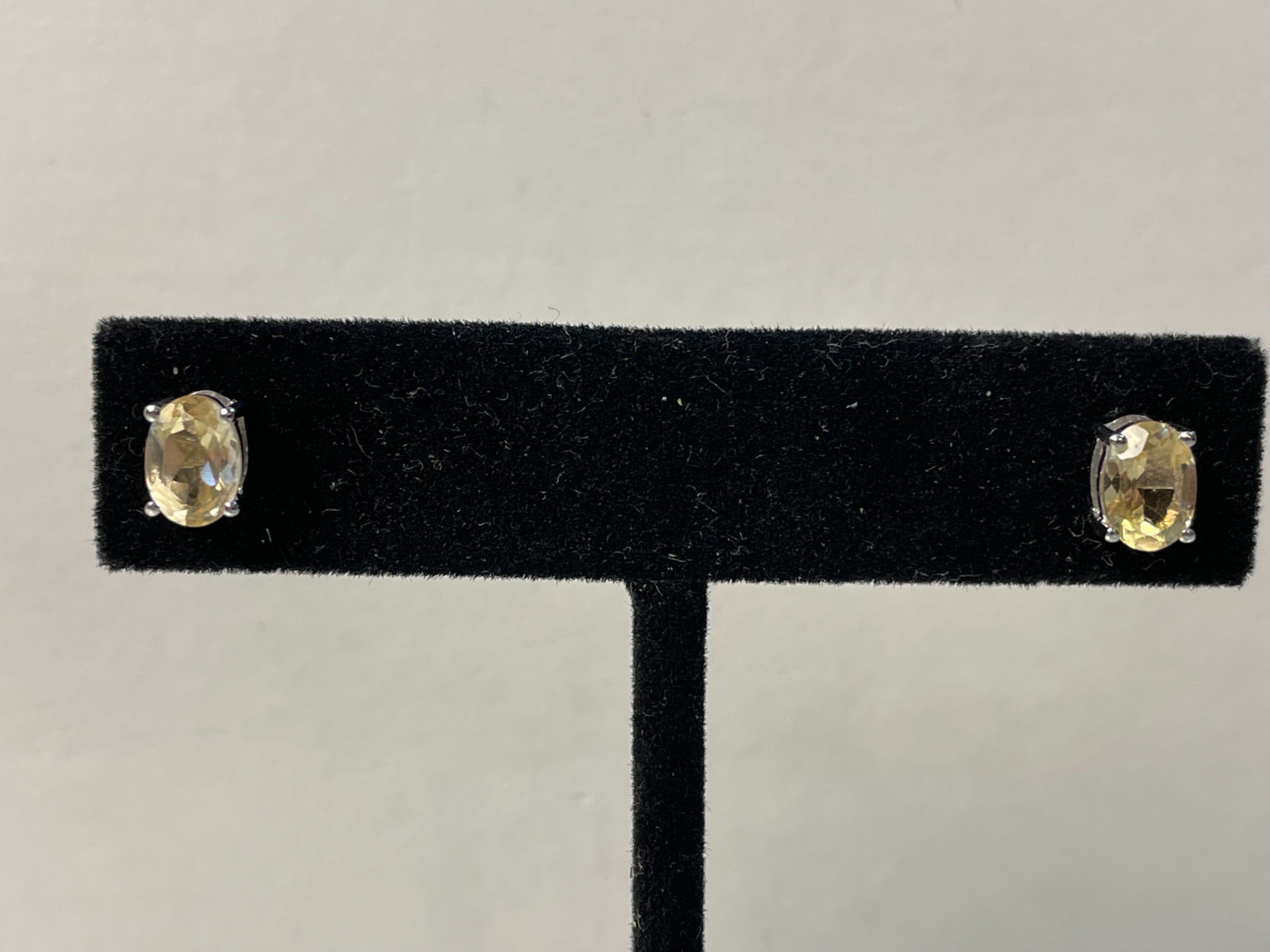 2 Ct. Citrine Stud Earrings in Solid Sterling Silver – November Birthstone