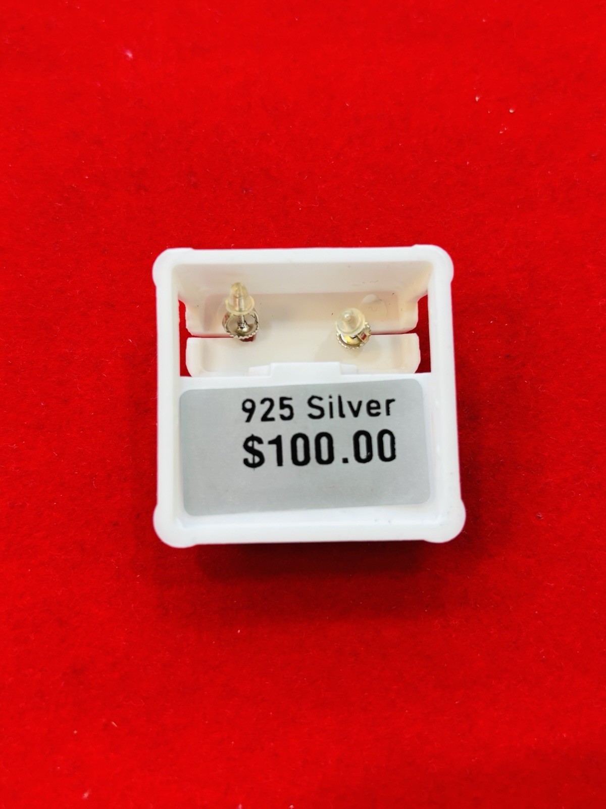 Sterling Silver 925 Stud Earrings Butterfly Closure No Stone Lobe Jewelry