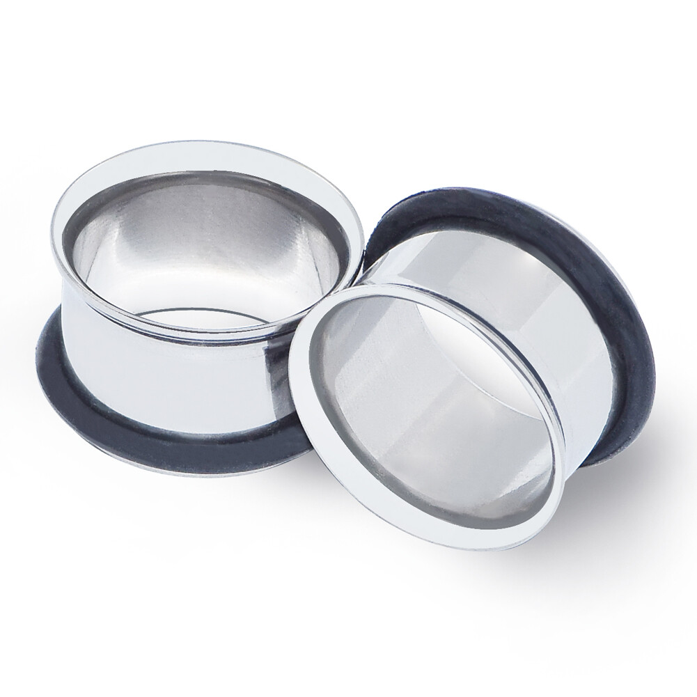 Single Flared Stainless Steel Ear Gauges Flesh Tunnels Plugs Piercing 8g-5/8″