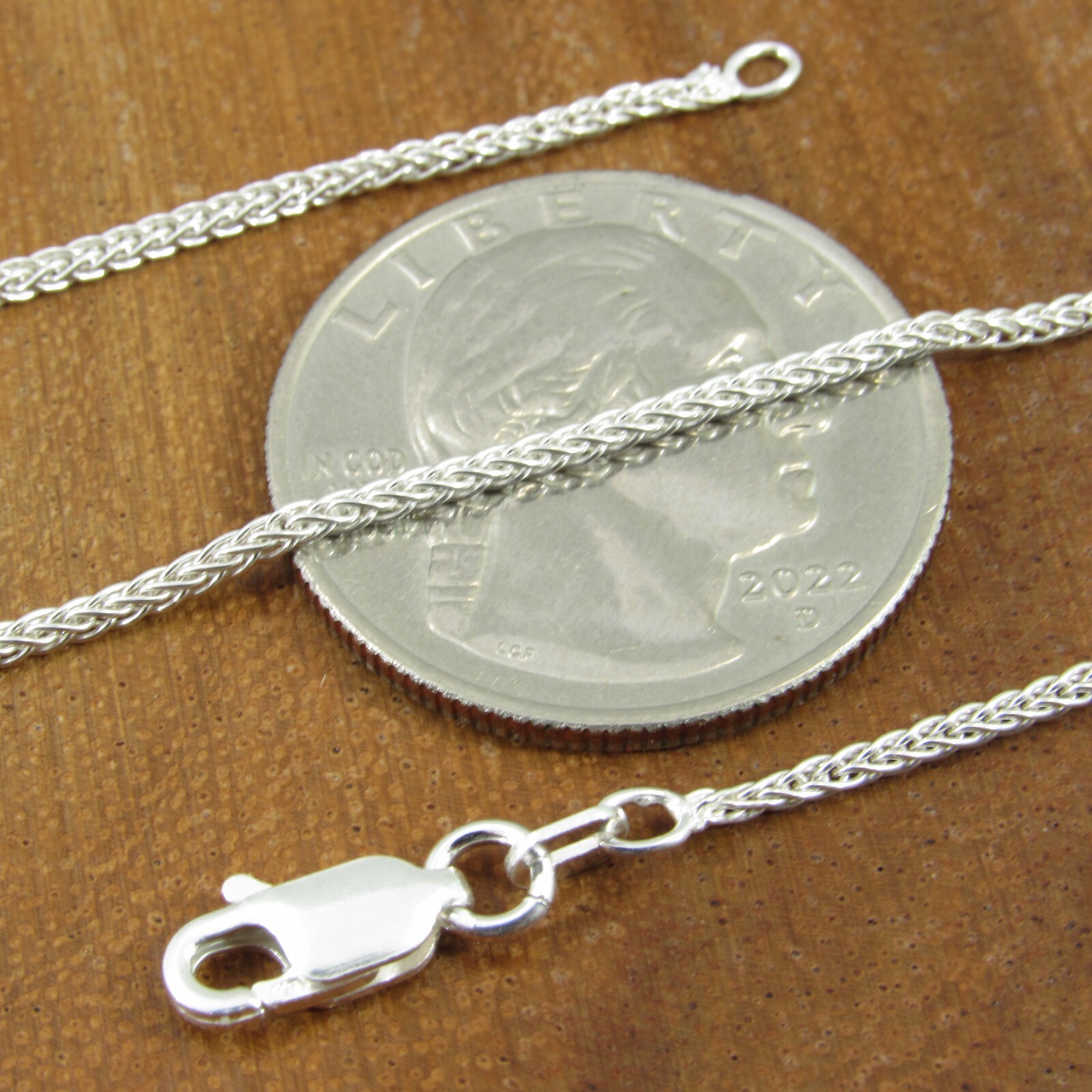 Solid 925 Sterling Silver Braided Wheat Chain Italian Spiga Necklace / Bracelet