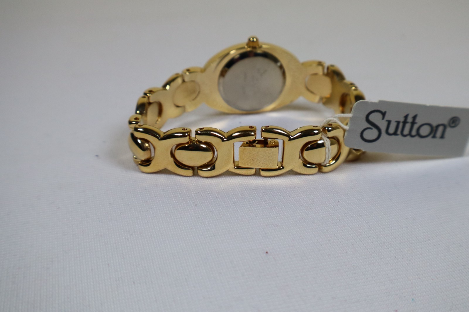 Sutton Quartz Watch Gold Tone Oval Face NIB Needs New Battery ONE YEAR WARRANTY