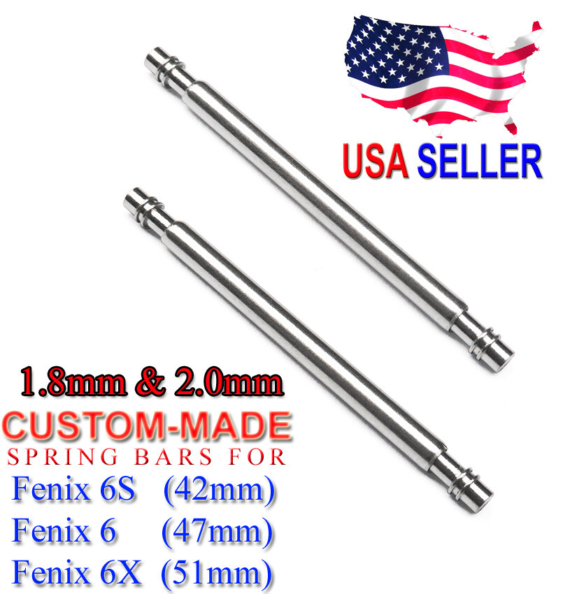 1.8mm & 2.0mm Custom Spring Bar Pins for GARMIN Fenix 6S Fenix 6 Fenix 6X PRO