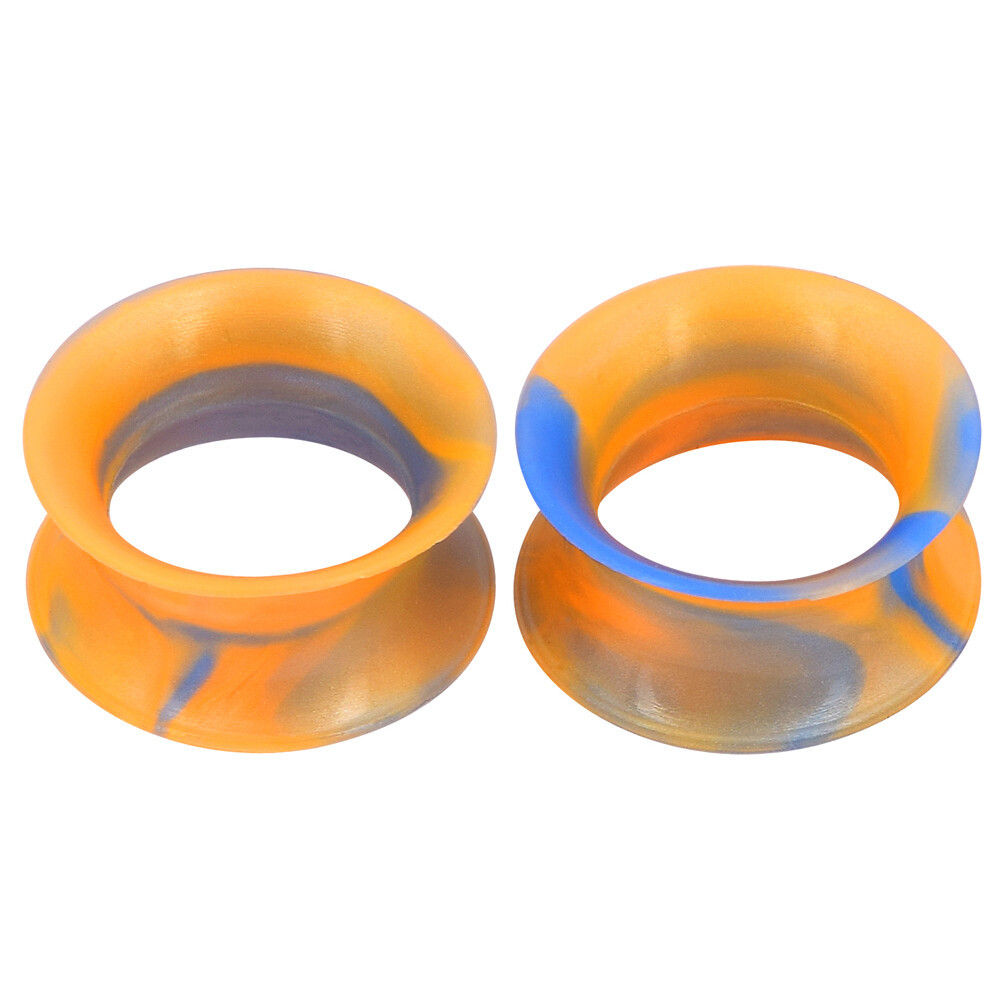 20pair Wholesale Silicone Ear Plug Ear Gauges Random Mixed Color Earring 2g-3/4″