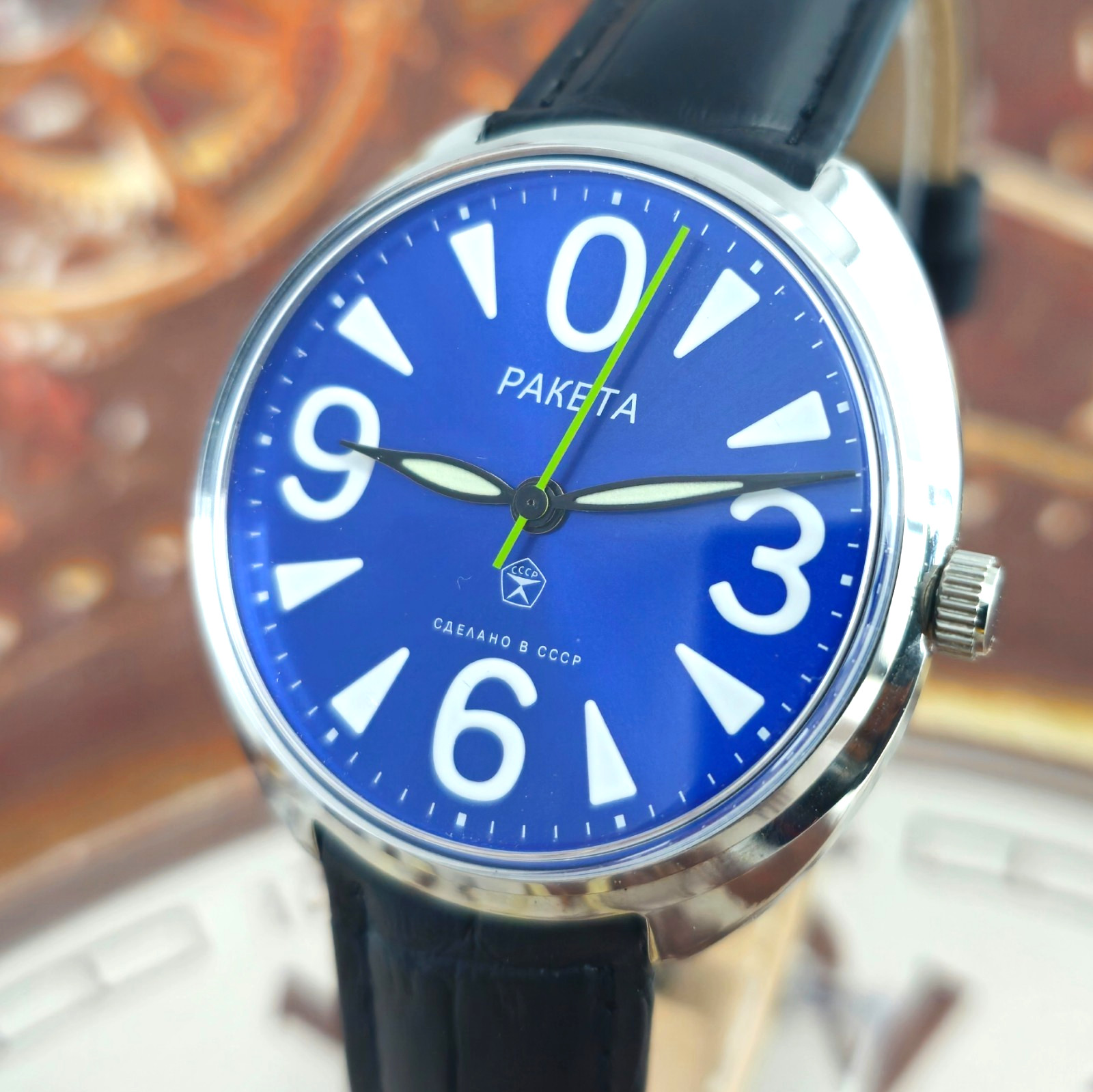 Vintage WATCH USSR RAKETA Big Zero 2609.HA Rare SOVIET Mechanical Wristwatch