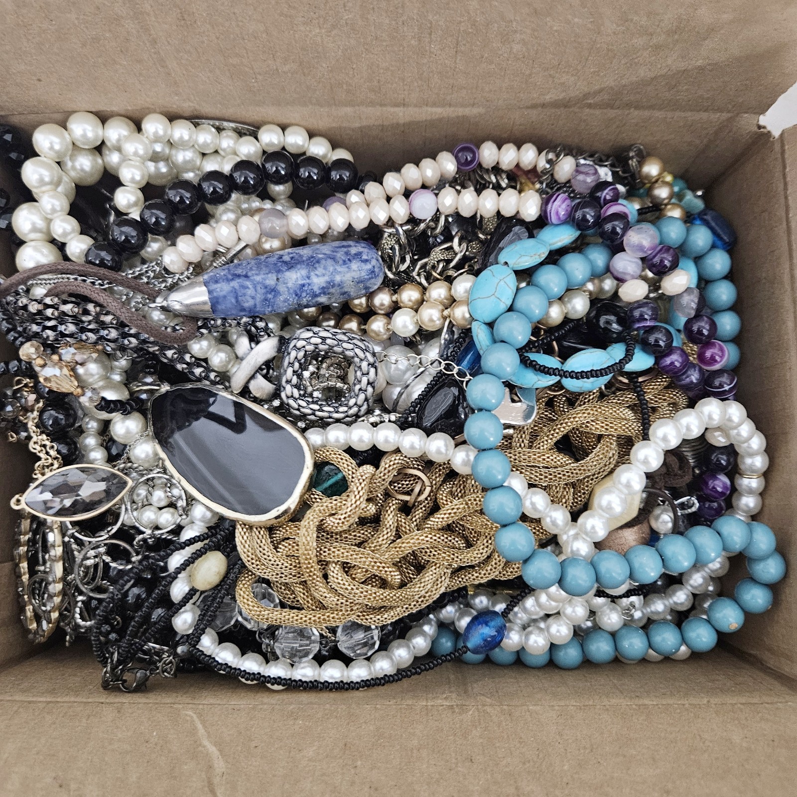5 lbs VTG to NOW CRAFT JUNK SCRAP BROKEN Jewelry Lot Harvest Repurpose Salvage