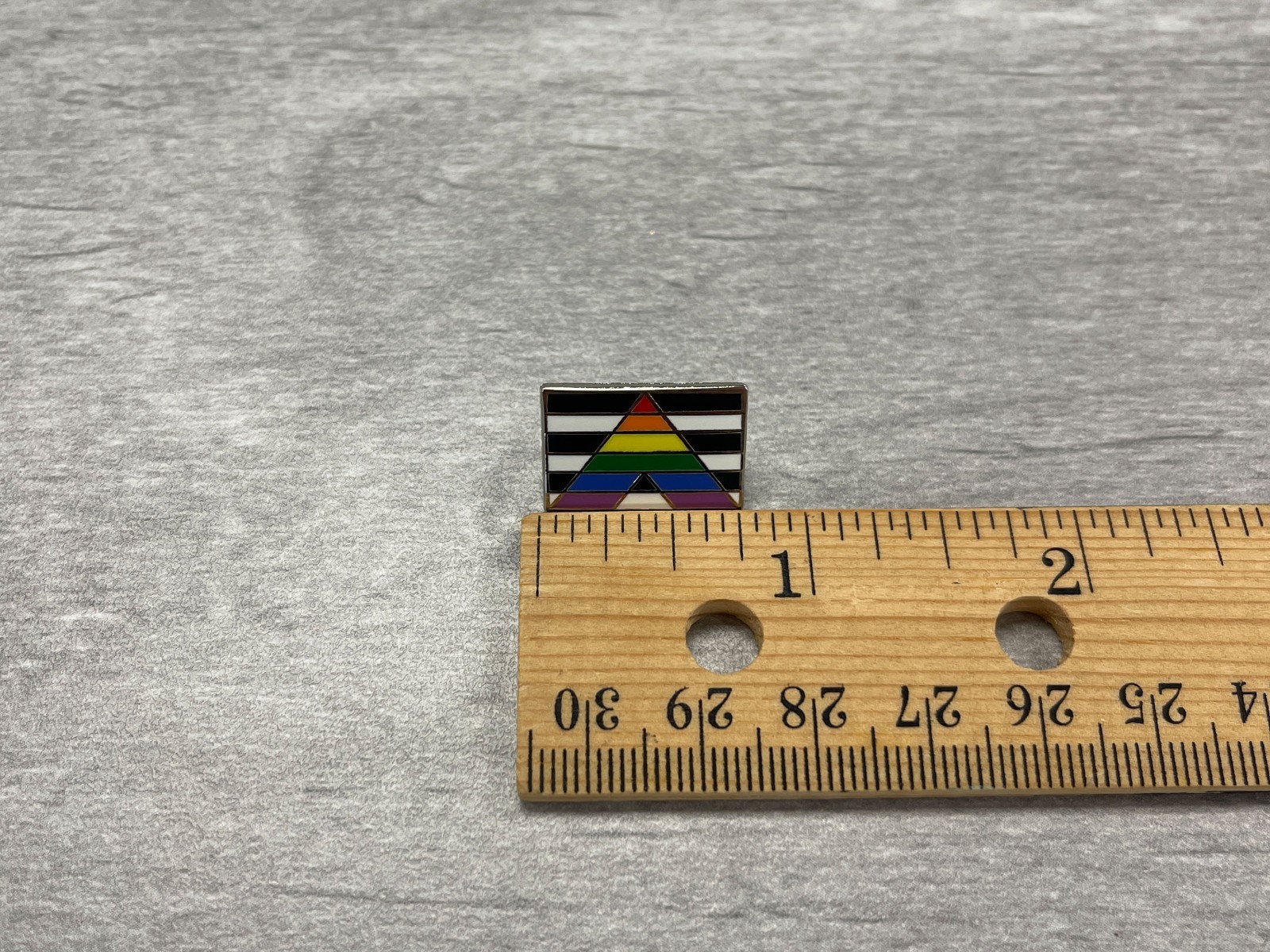 Small Straight Ally Flag Pride Enamel Pin – LGBTQ Support Pin (0.75″)