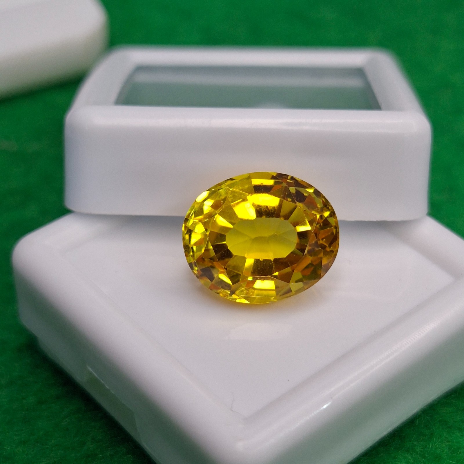 AAA 8-10Ct Yellow Sapphire Oval Cut Loose Natural Certified Gemstone GB069