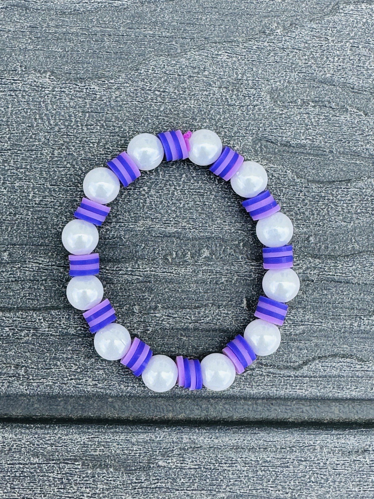 Three Purple Clay Bead Bracelets – Gorgeous