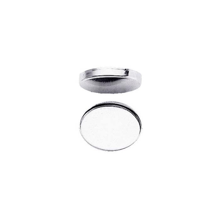 One 25x18mm Oval Plain Sterling Silver Bezel Cup 32gauge Setting 18x25mm