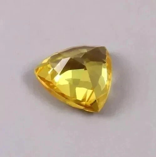 AAA Natural 16.40 Ct Ceylon Yellow Sapphire Loose Trillion Certified Gemstone