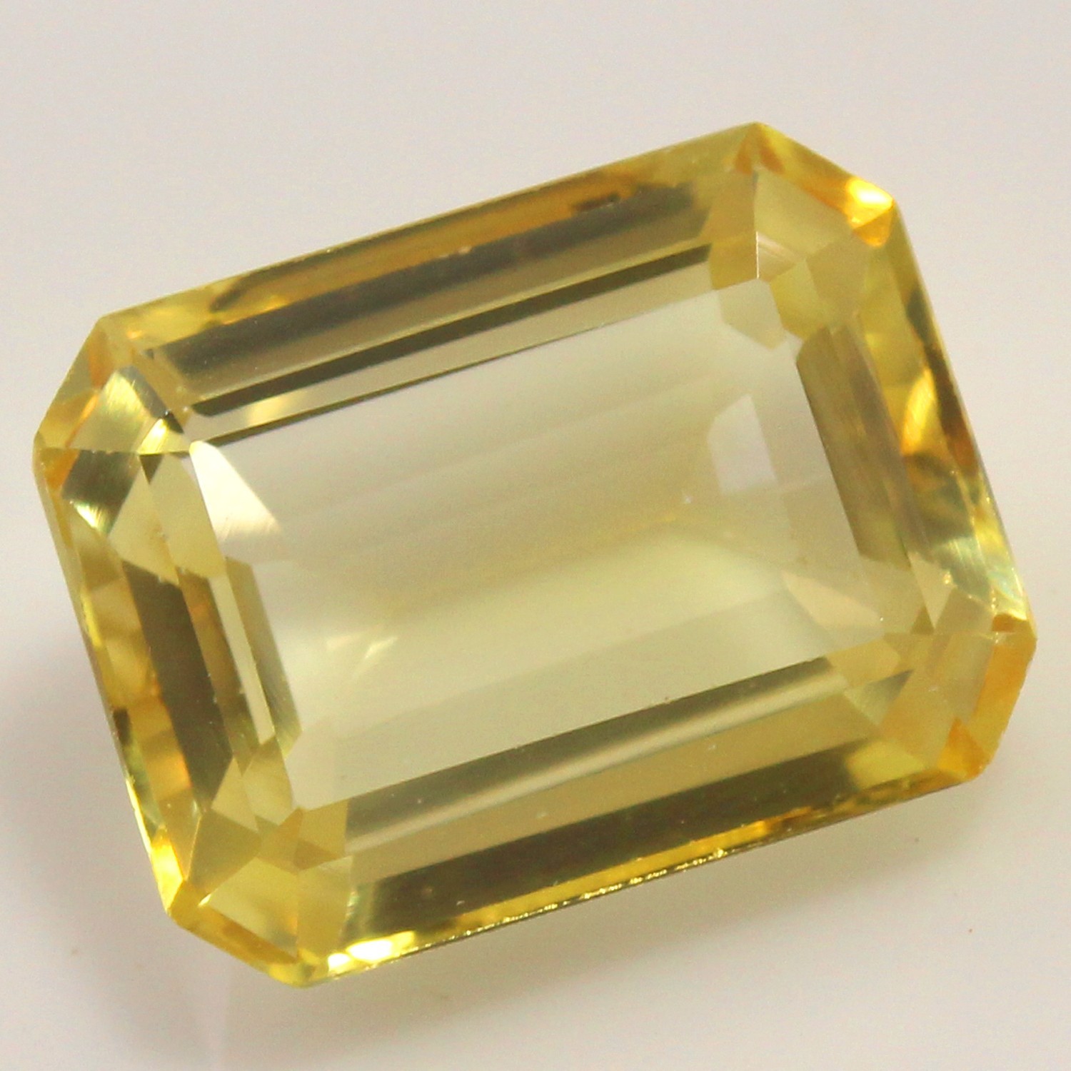 Natural 12.60 Ct Certified Ceylon Yellow Sapphire 15×12 MM Emerald AAA+ Gemstone