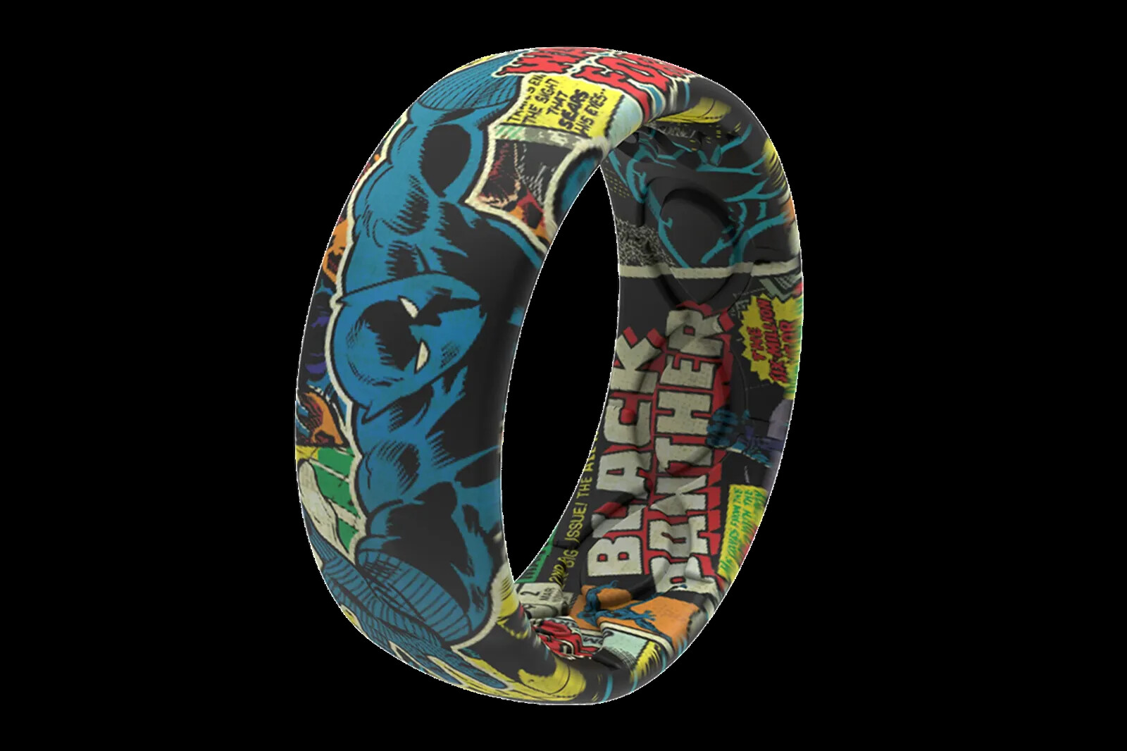 Marvel Groove Life “Black Panther Classic Comic” Silicone Ring Size 11