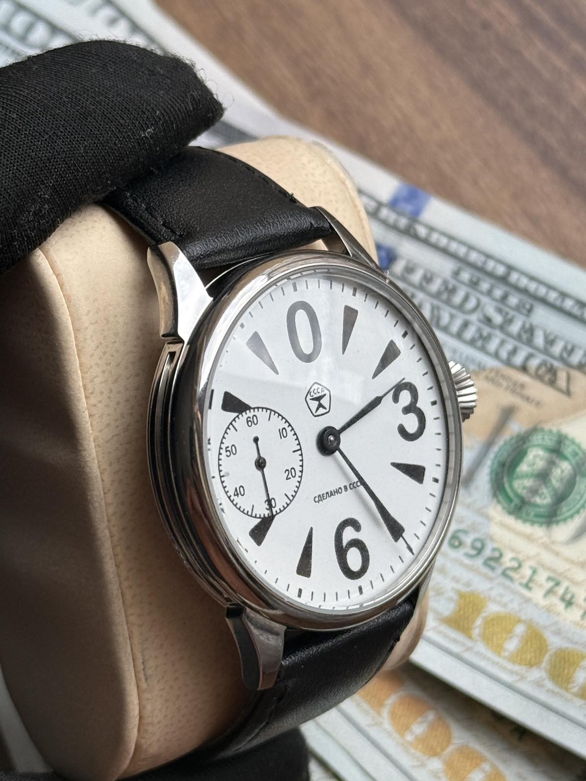 Vintage Molniya Watch Mechanical Raketa Big Zero Wrist Russian Star USSR Rare