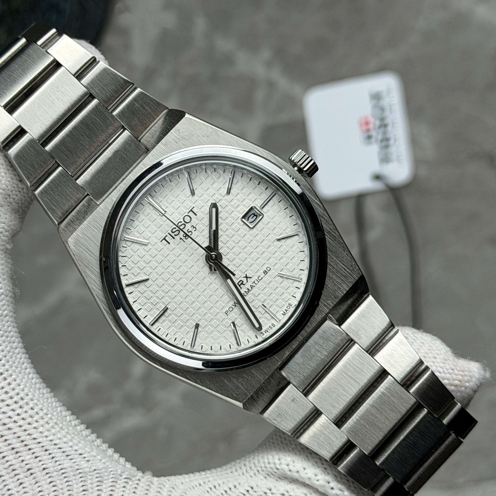Tissot PRX 35mm Powermatic 80 White Mother of Pearl Dial Steel Watch New