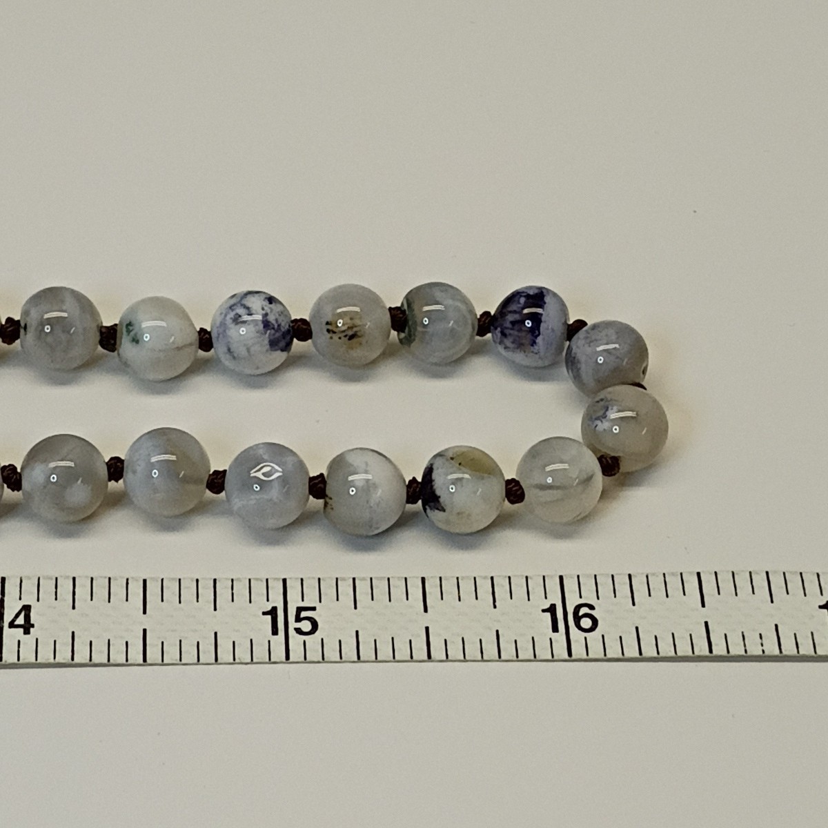 Natural Gemstone 33″ Hand Knotted Polished Bead No Clasp Necklace