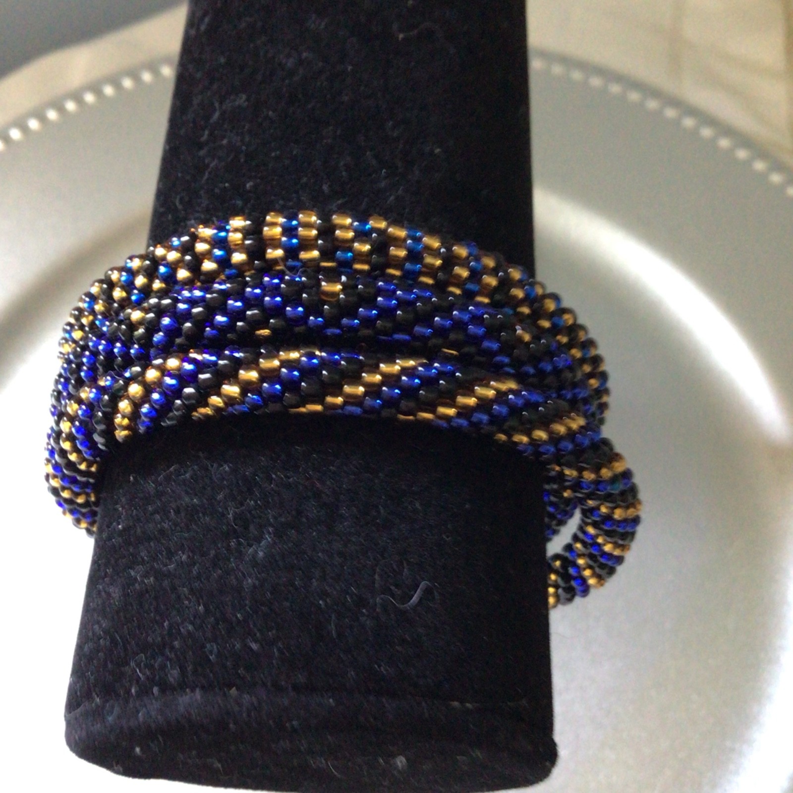 GLASS BEAD 8″ ROLL ON SASHKA BRACELETS, 3 PCS