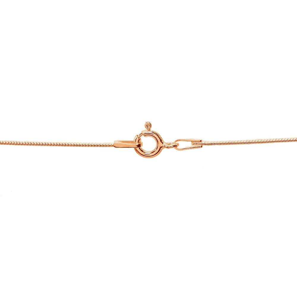 Rose Gold Flashed Sterling Silver Italian .75mm Snake Chain Necklace, 18 Inches