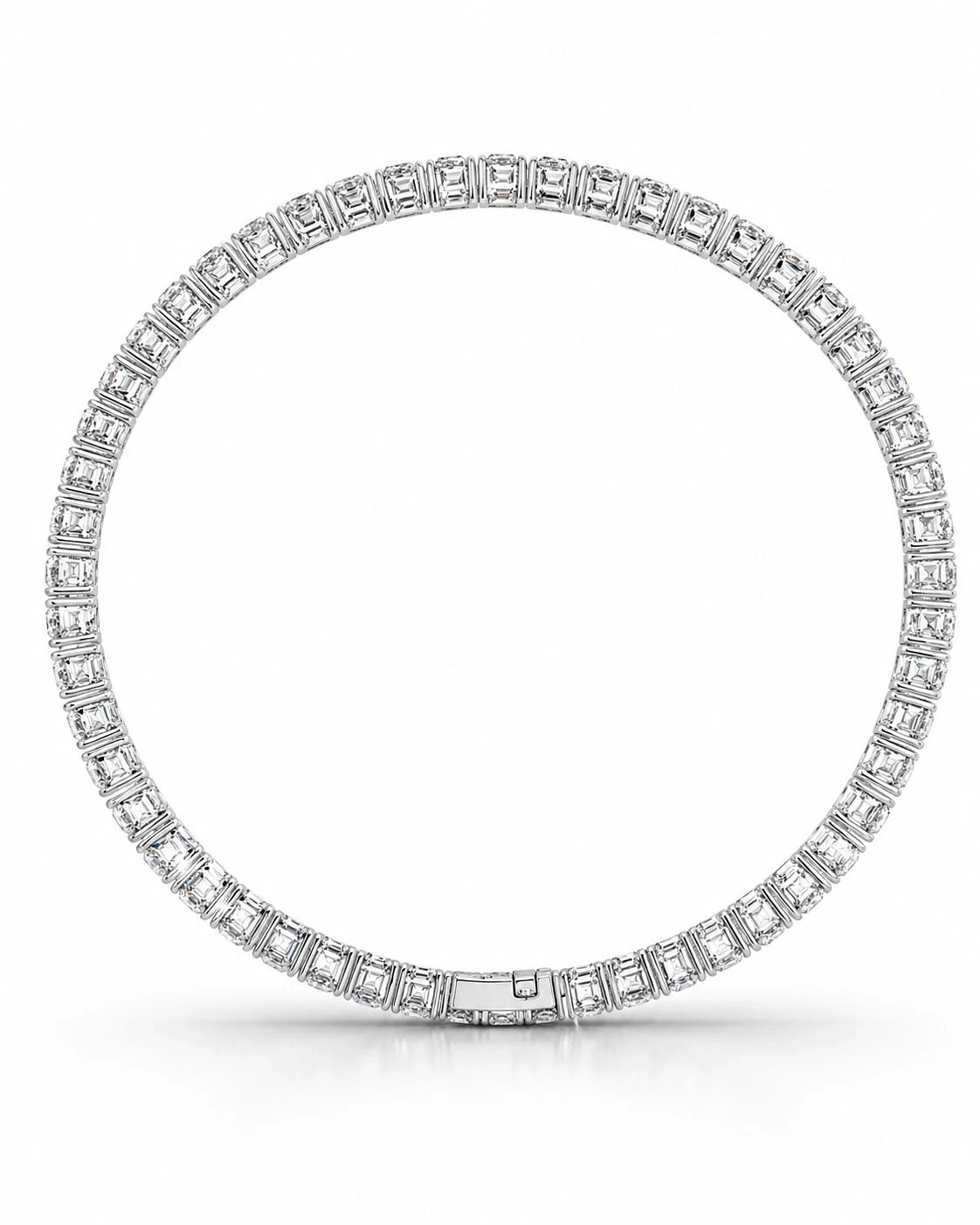 7″ Inch Long Tennis Bracelet Solid 14K White Gold 6 CT Round Brilliant Cut VVS1
