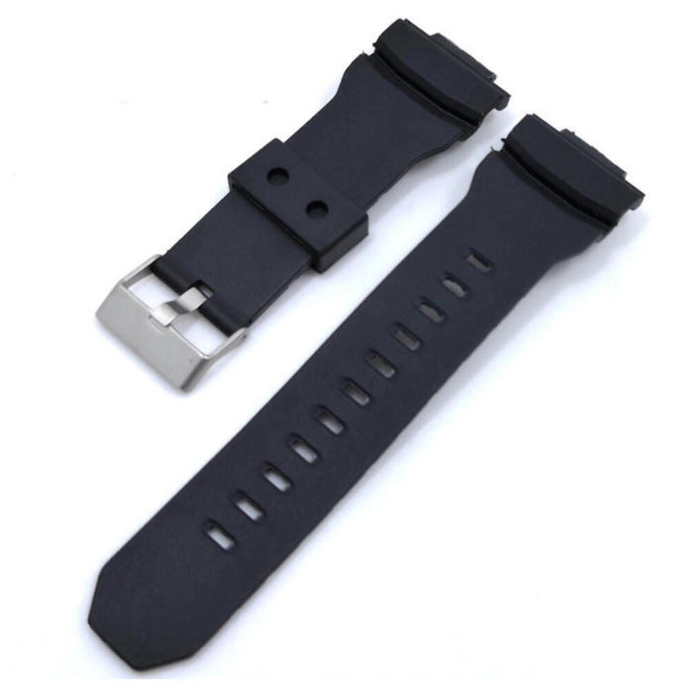 Black Rubber Replacement Band Strap Fits Casio G-Shock Watch GA200 GA-200