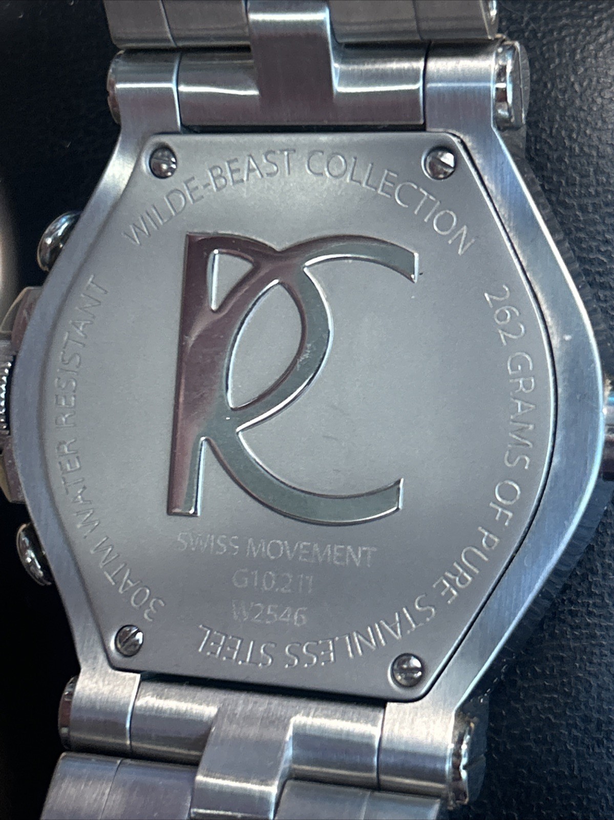 Renato Wilde Beast Men’s Watch Stainless Steel, Swiss Components, Red Face