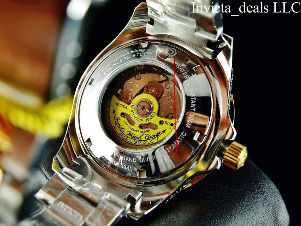 Invicta Men’s 47mm GRAND DIVER Automatic Blue Dial Gold Plated Two Tone SS Watch