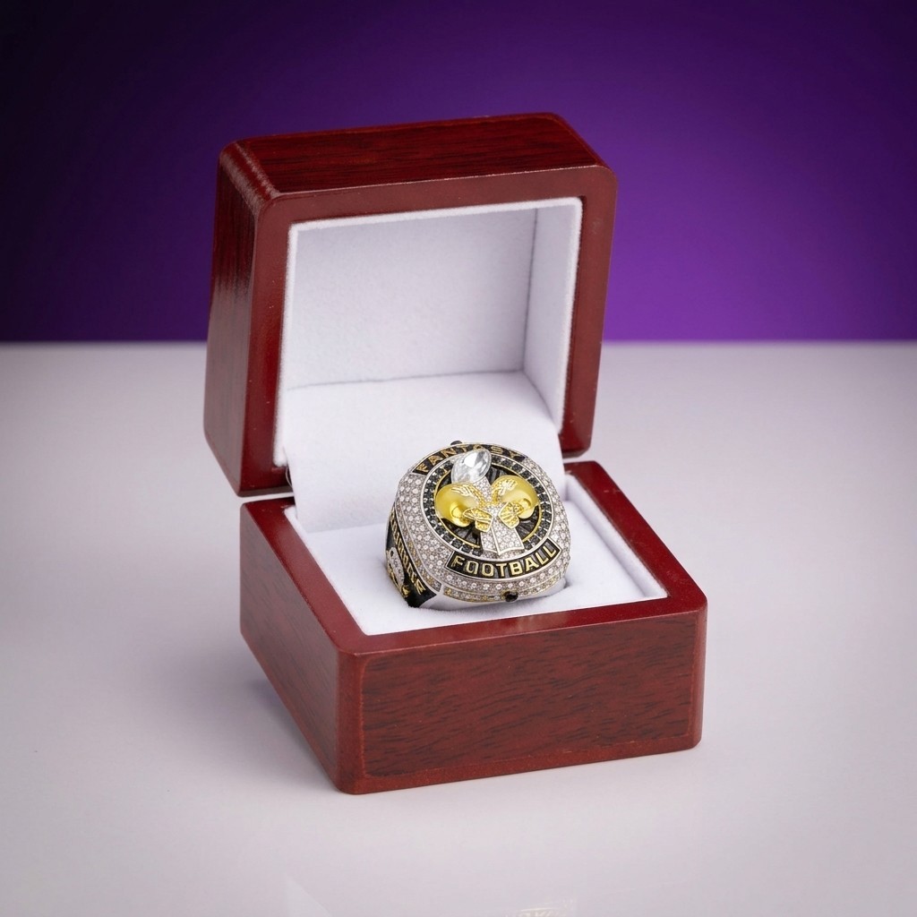 2026 Fantasy Football Championship Ring with Display Box – FFL League Champion