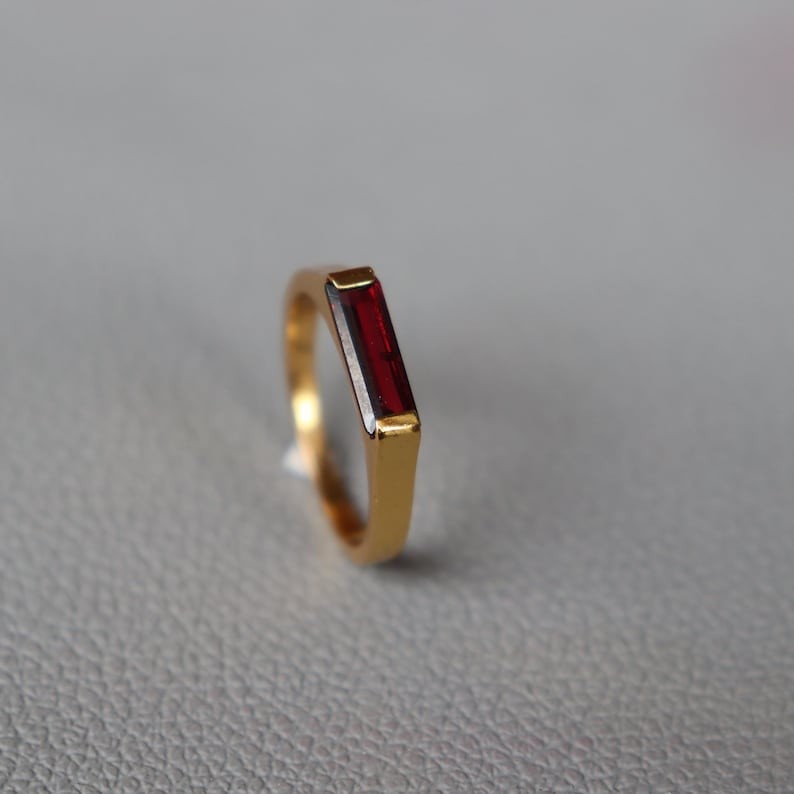 Garnet Ring 925 Sterling Silver Ring Wedding Band Ring Promise RIng Gift For Her