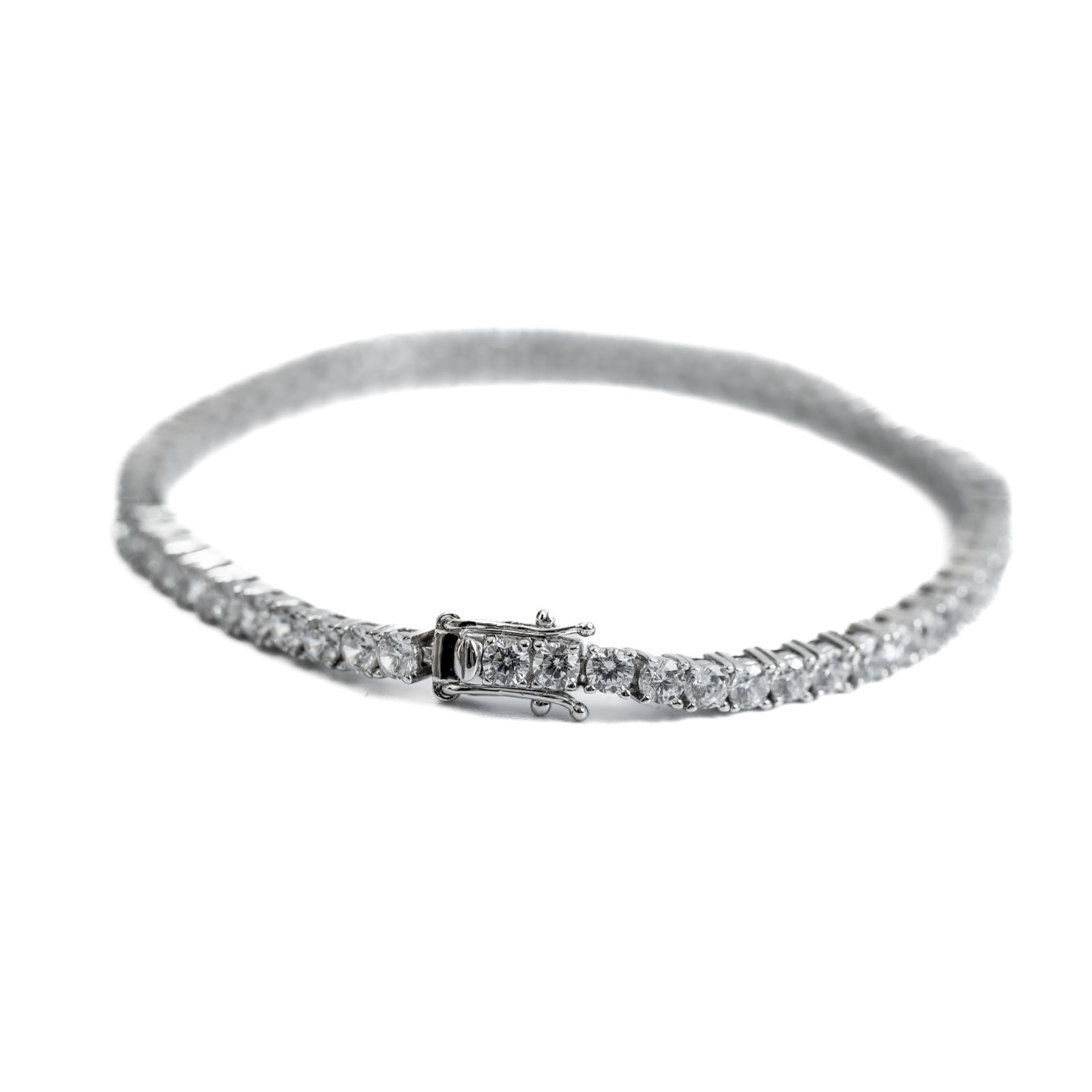 5-6.5 CTTW Tennis Bracelet, Lab-Created Diamonds, VVS, D Silver CD001