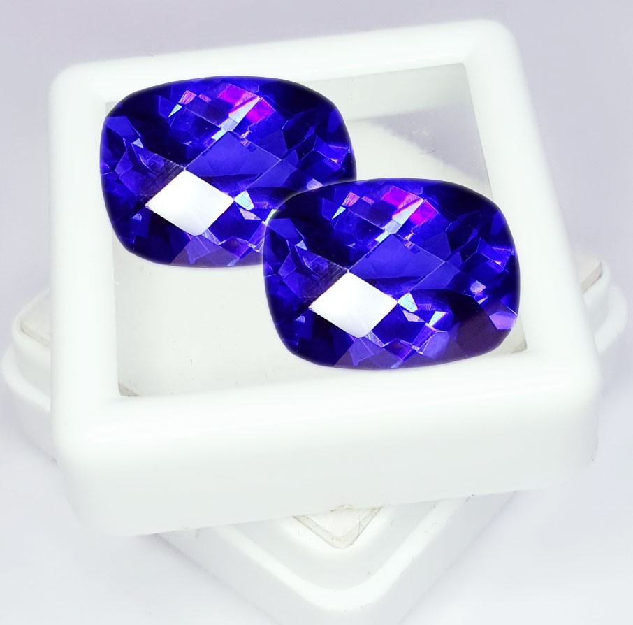 18 Ct Natural Padparadscha Sapphire Pair Loose Gemstone Certified Cushion Gem G9