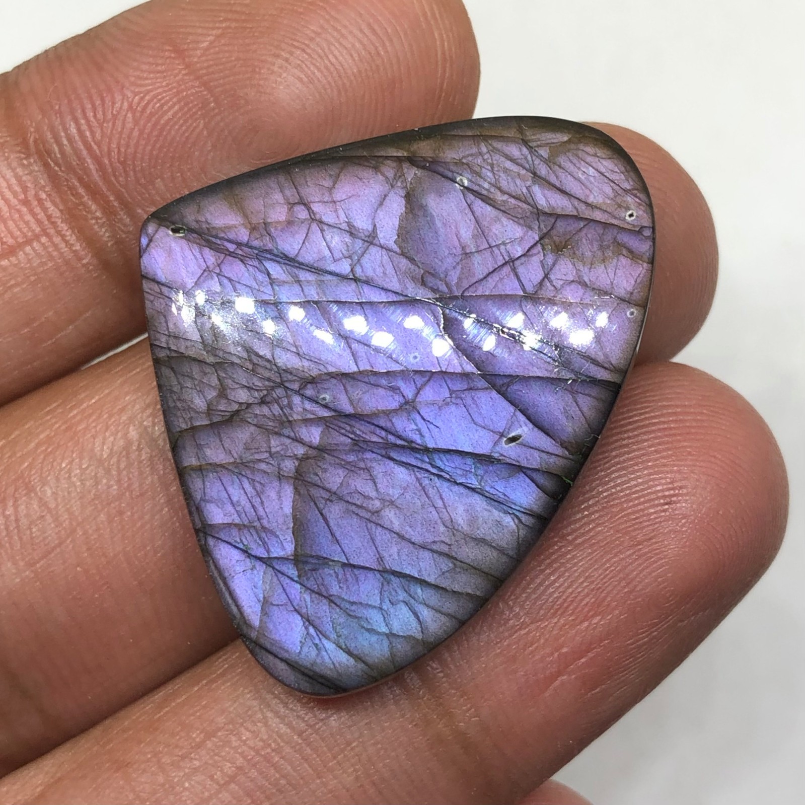 Natural Purple Labradorite Gemstone Cabochon for Jewelry 33x27x6mm 40.35 Ct