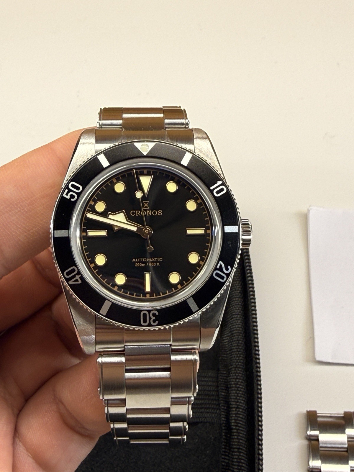 Cronos 37mm PT5000 Vintage Diver Watch L6033 – USA SELLER