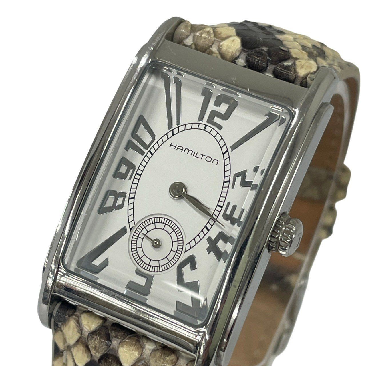 Hamilton Ardmore H114110 Rectangle SS White Dial Small Second Quartz New Battery