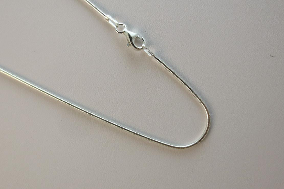 1.25mm Sterling Silver Snake Chain. Pure .925 Italian 16,18,20,22,24,30 inches.