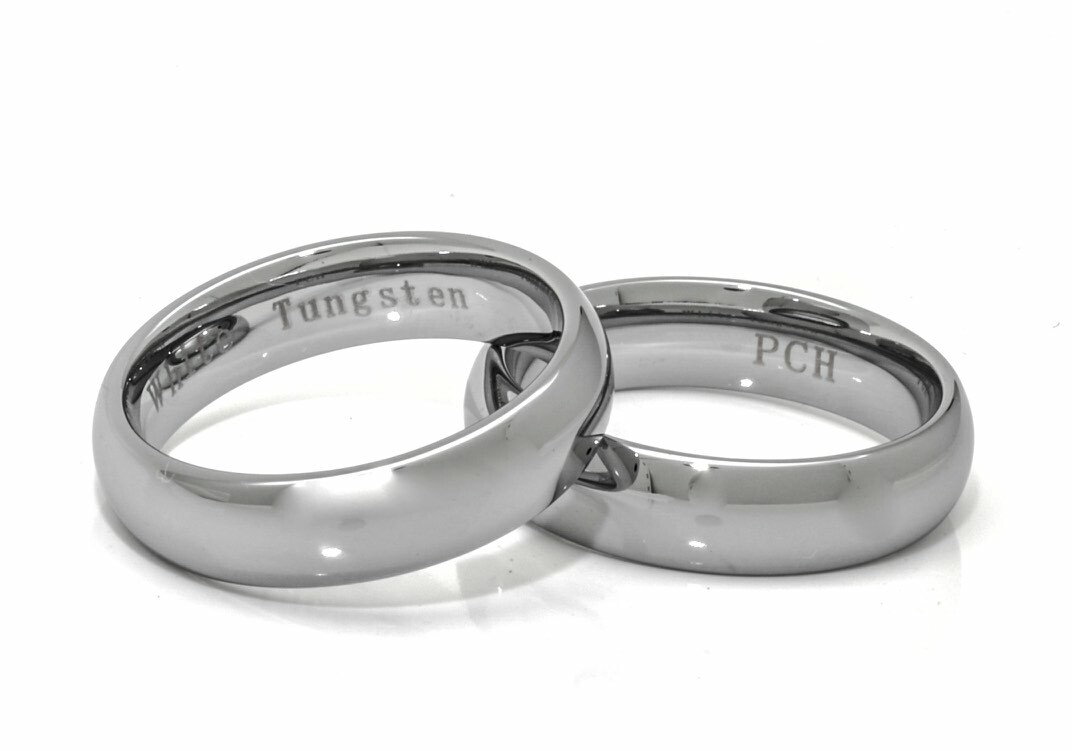 6MM Tungsten Wedding Band, Ring Dome Comfort Fit Sizes 8 – 15 Half Round Classic