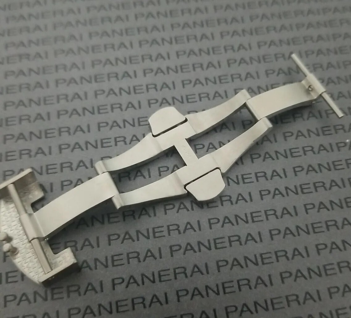 PANERAI OEM 22MM FOLDING DEPLOYMENT BDR BUCKLE BRUSHED STEEL PAV00634