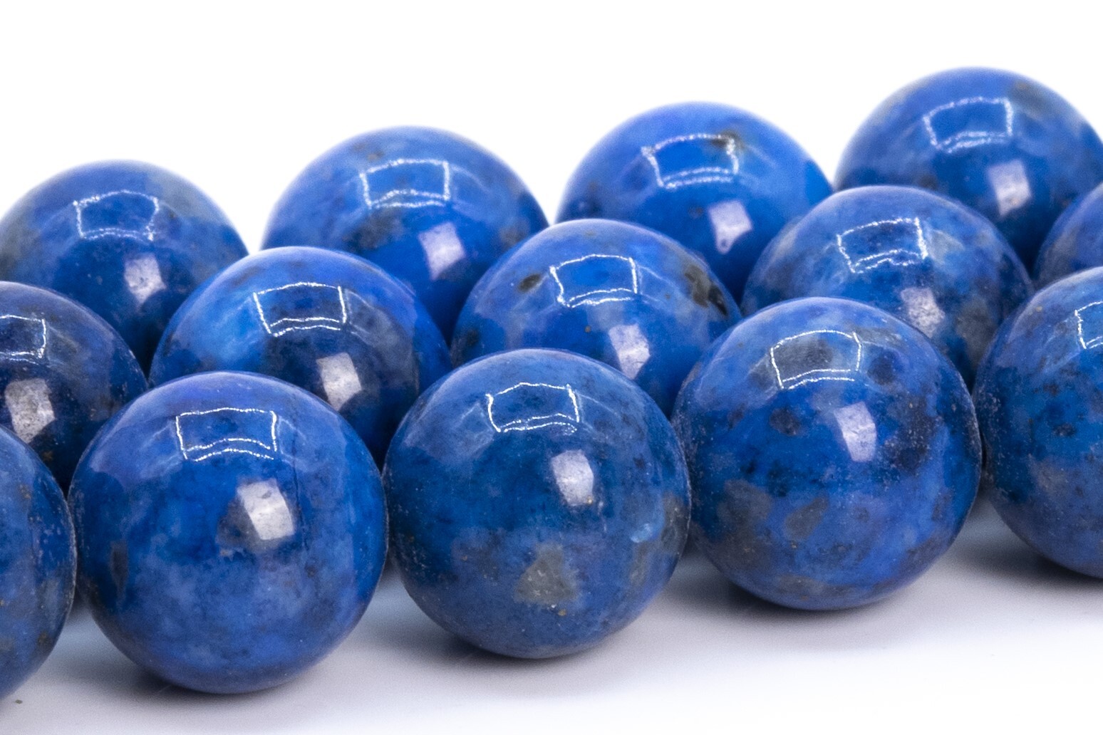 10MM Genuine Natural Denim Blue Lapis Lazuli Beads Grade AA Round Loose Beads