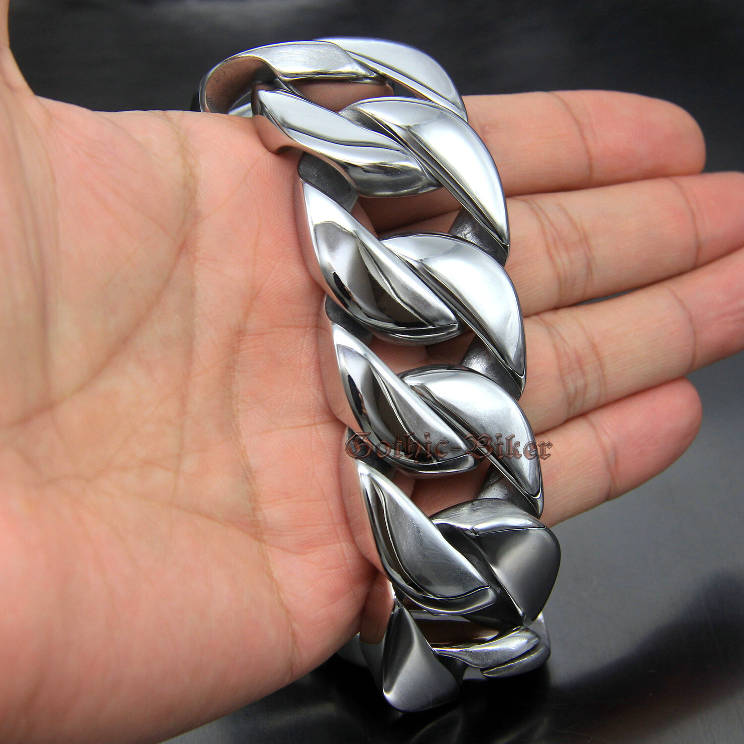 Men’s Super Heavy 316L Stainless Steel Curb Cuban Link Chain Bracelet Necklace