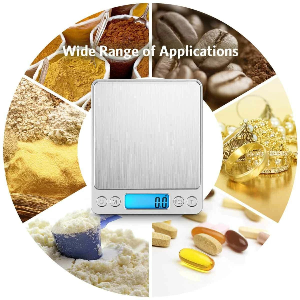 3000gx0.1g Digital Scale Mini Size for Jewelry Gram Silver Gold Coin Herb Grain