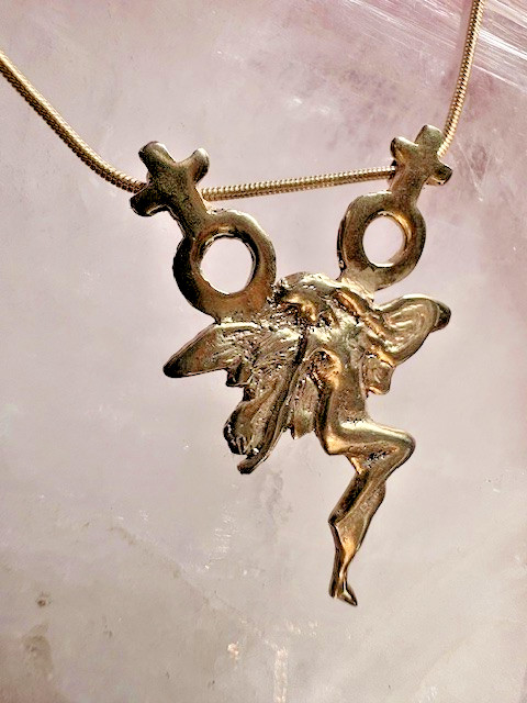 butterfly lady Double Venus symbol as wings lesbian 24k GP Pride LGB by JKL 176